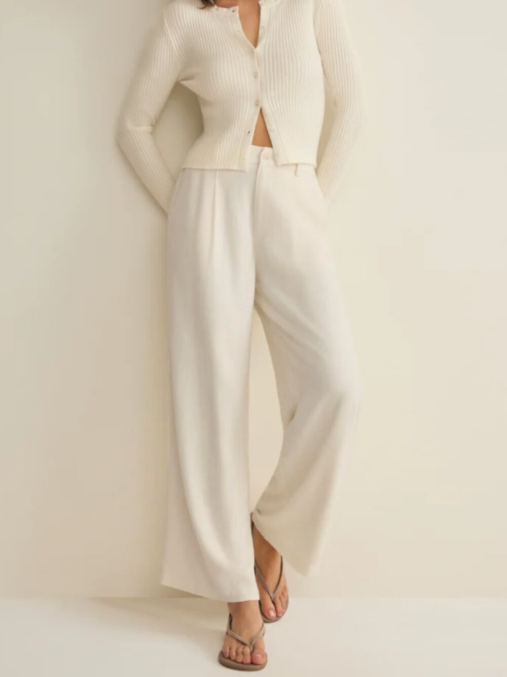 Z Supply Vista Linen Pant, Size Small, Sea Salt, NWT